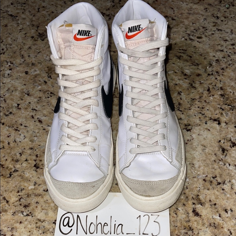 Nike Blazer White and Black High-Top Sneakers